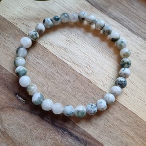 Boom agaat armband 6mm