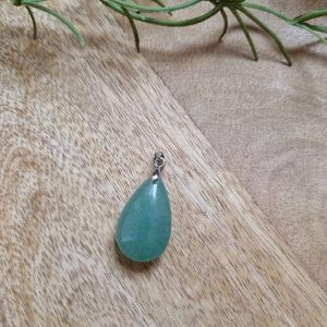 Groene aventurijn druppelhanger