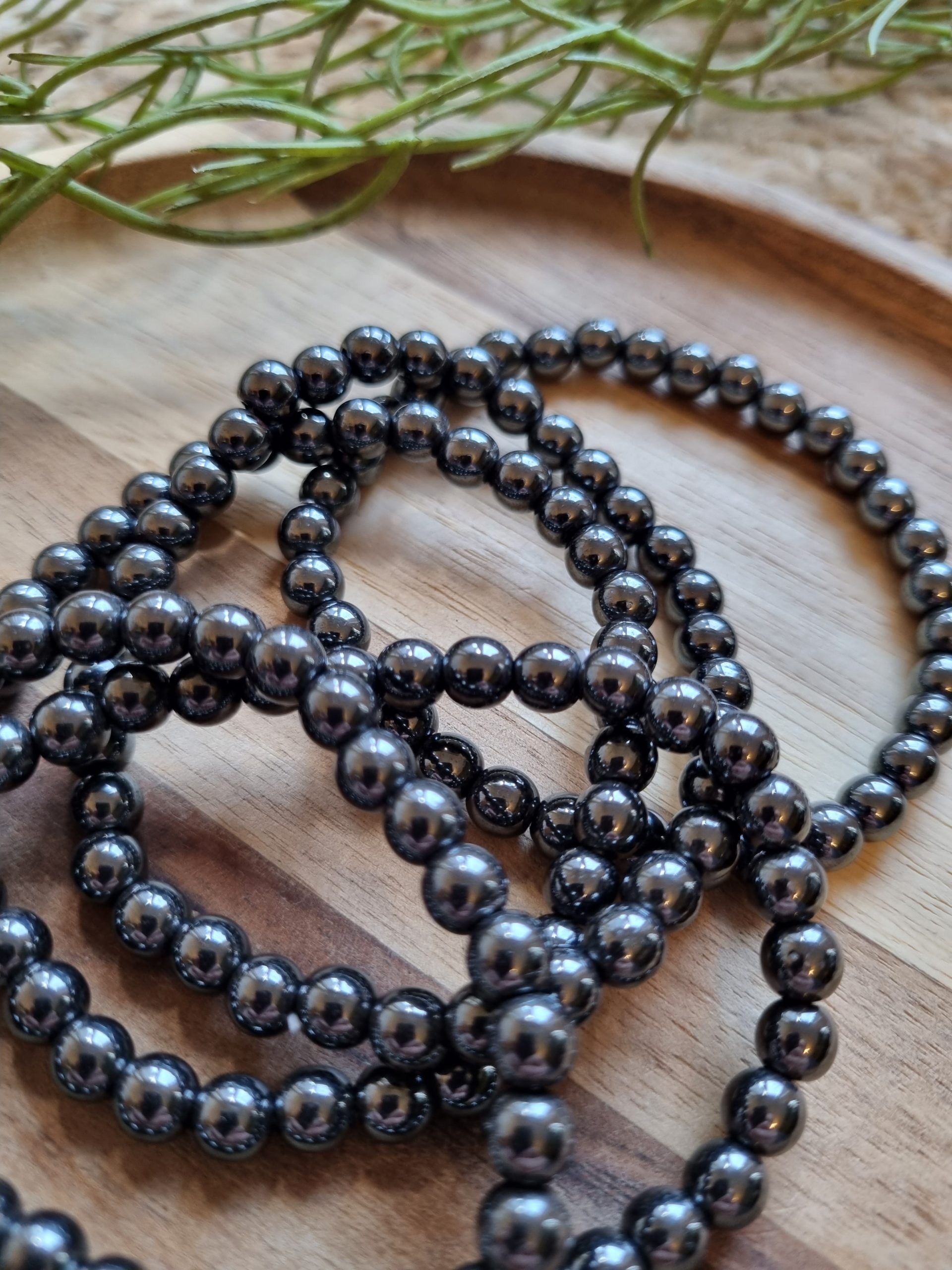 Hematiet armband 6mm - Afbeelding 2