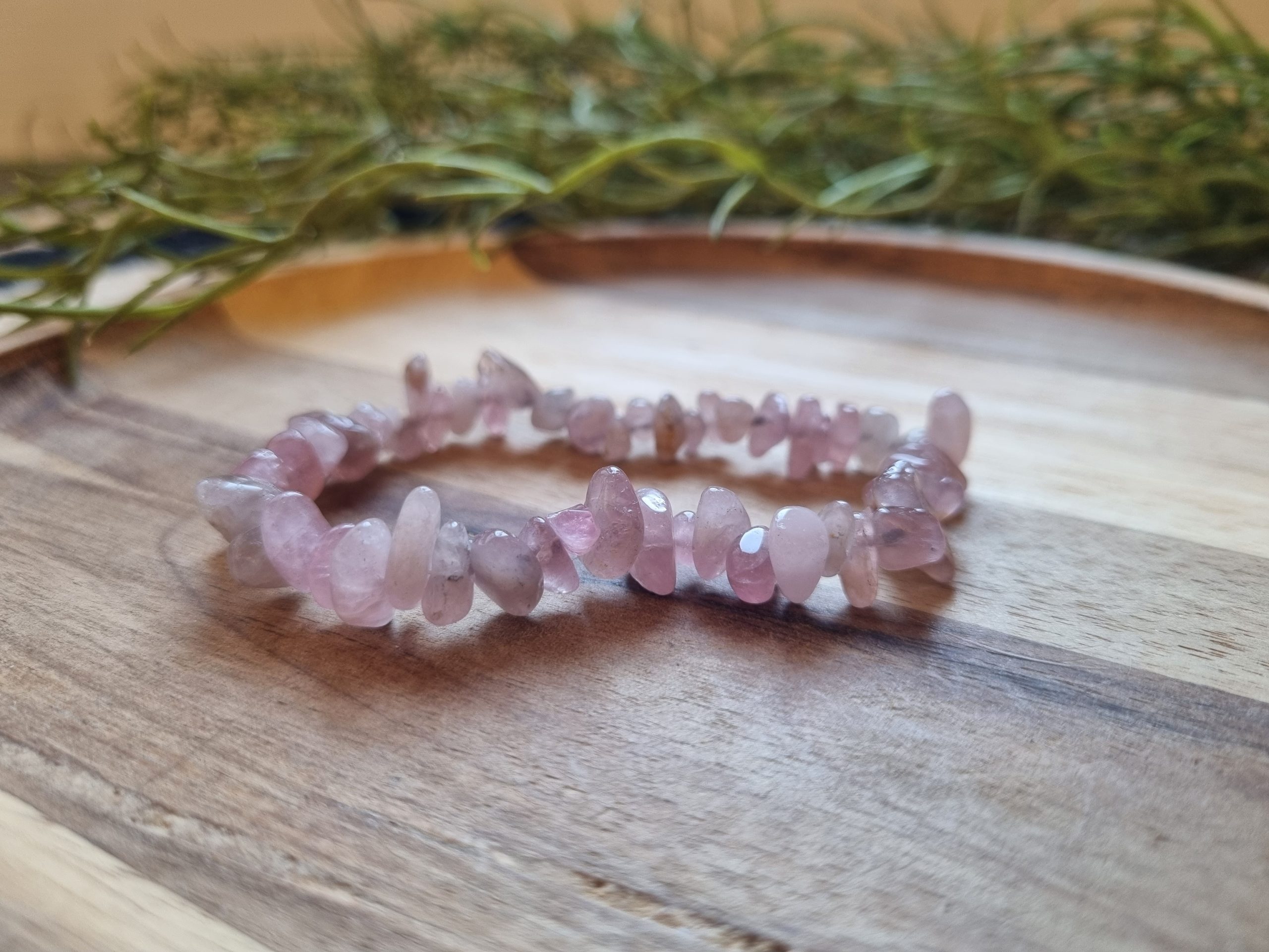 Rozenkwarts splitarmband