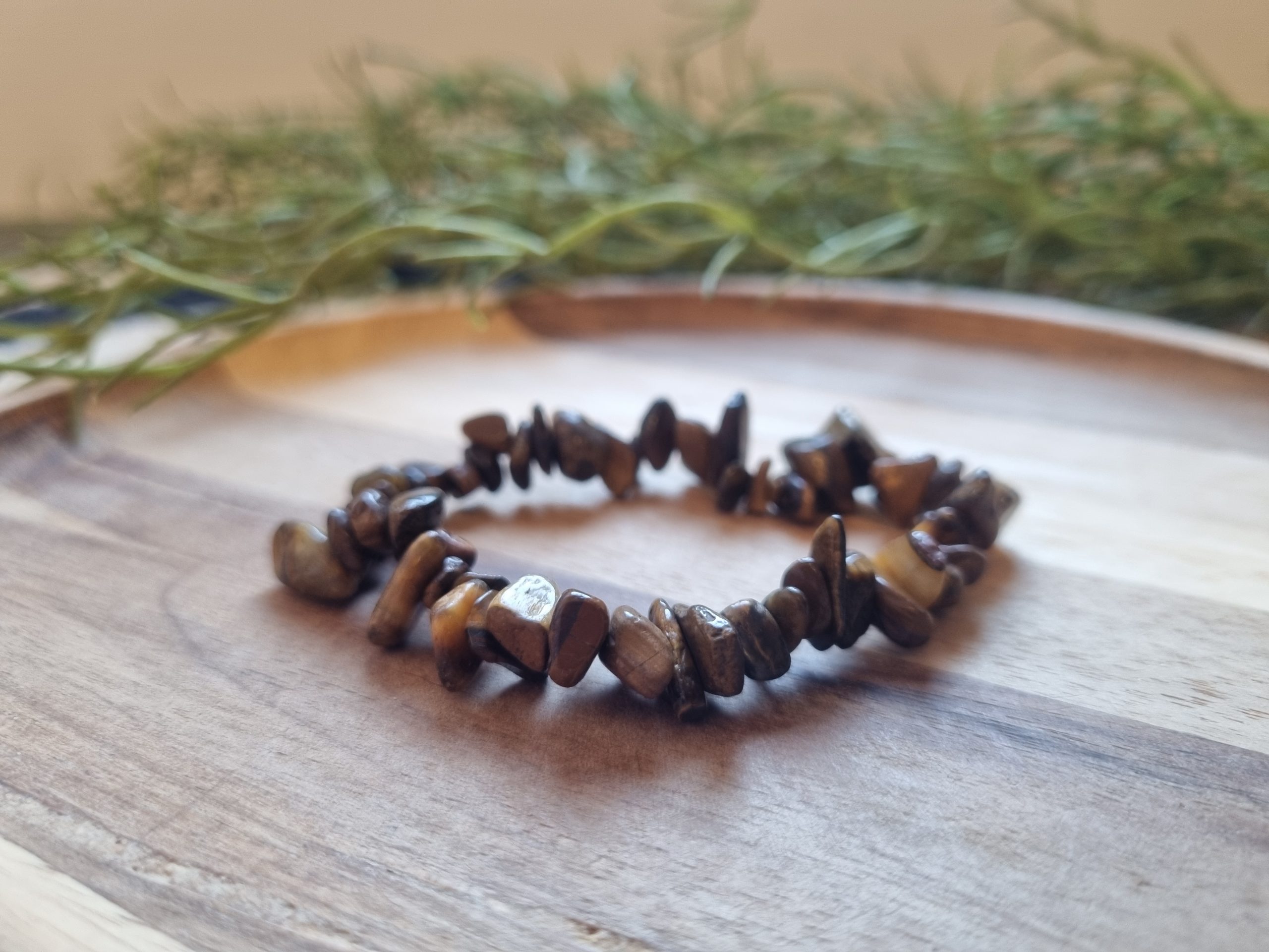 Tijgeroog splitarmband