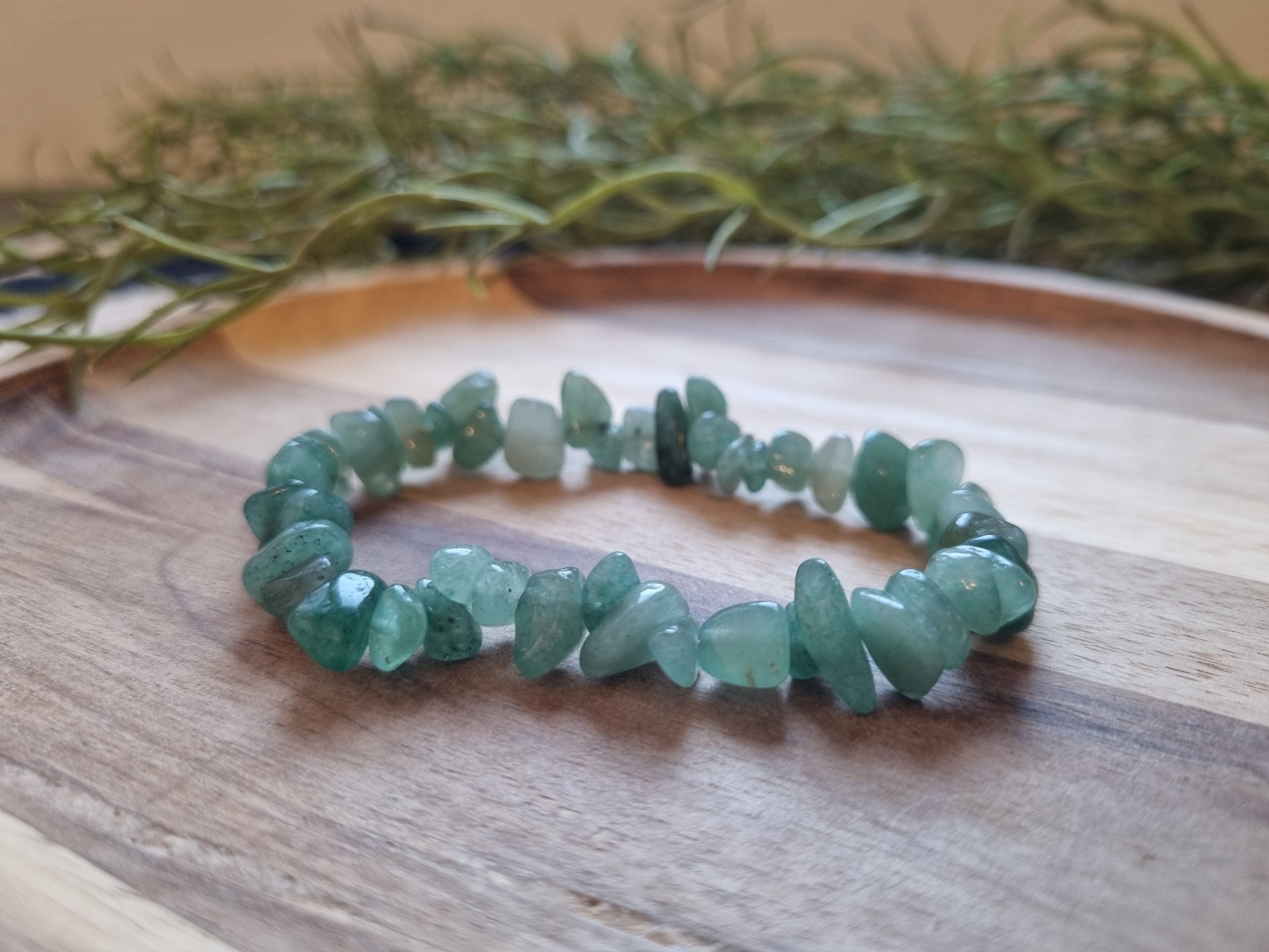 Groene aventurijn splitarmband