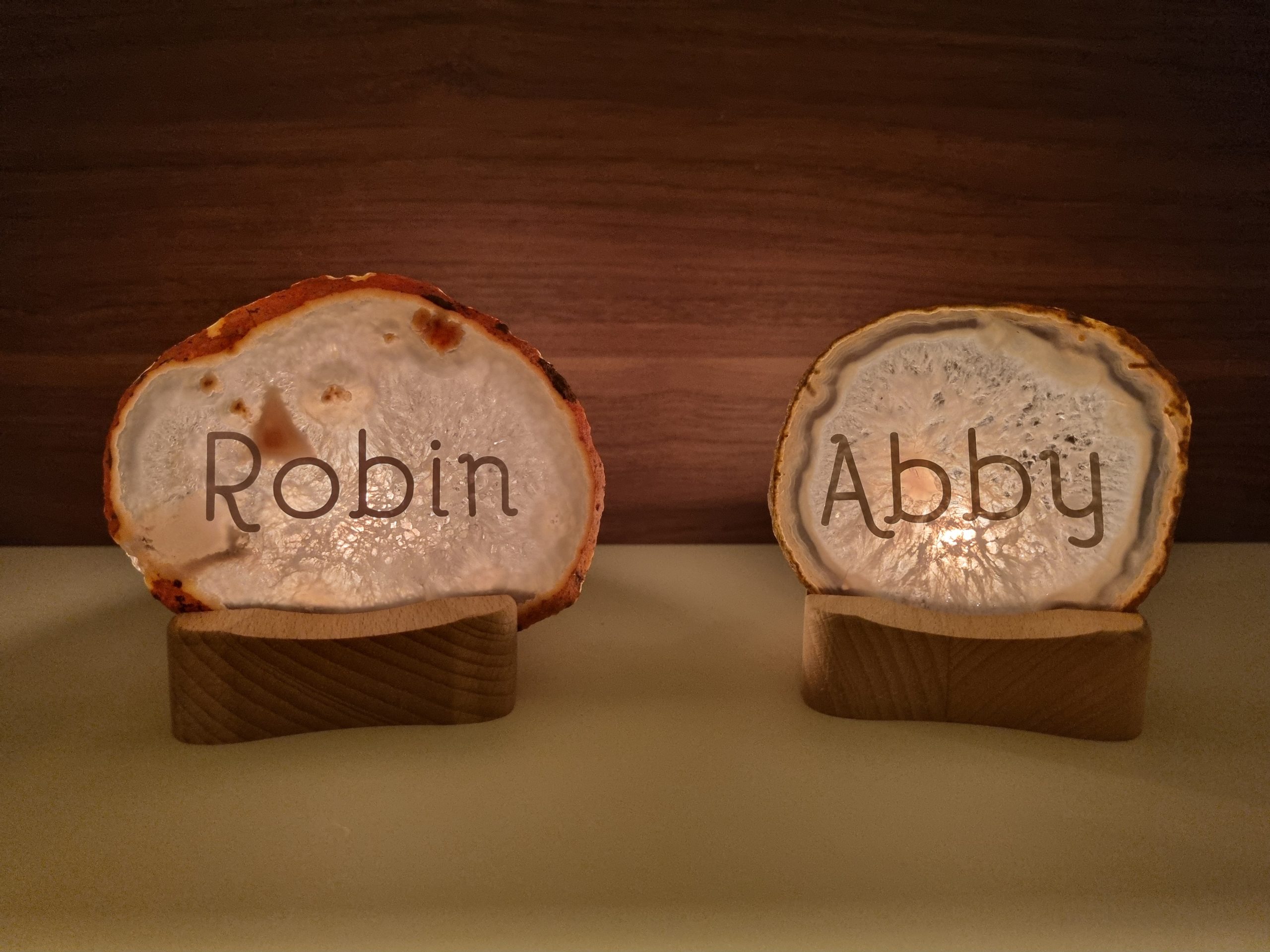 Agaatschijf waxinelichthouder