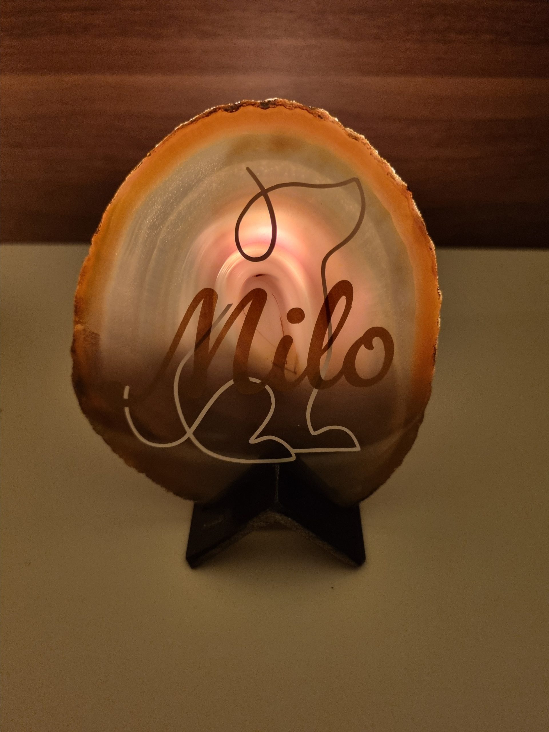 Agaatschijf waxinelichthouder - Afbeelding 2