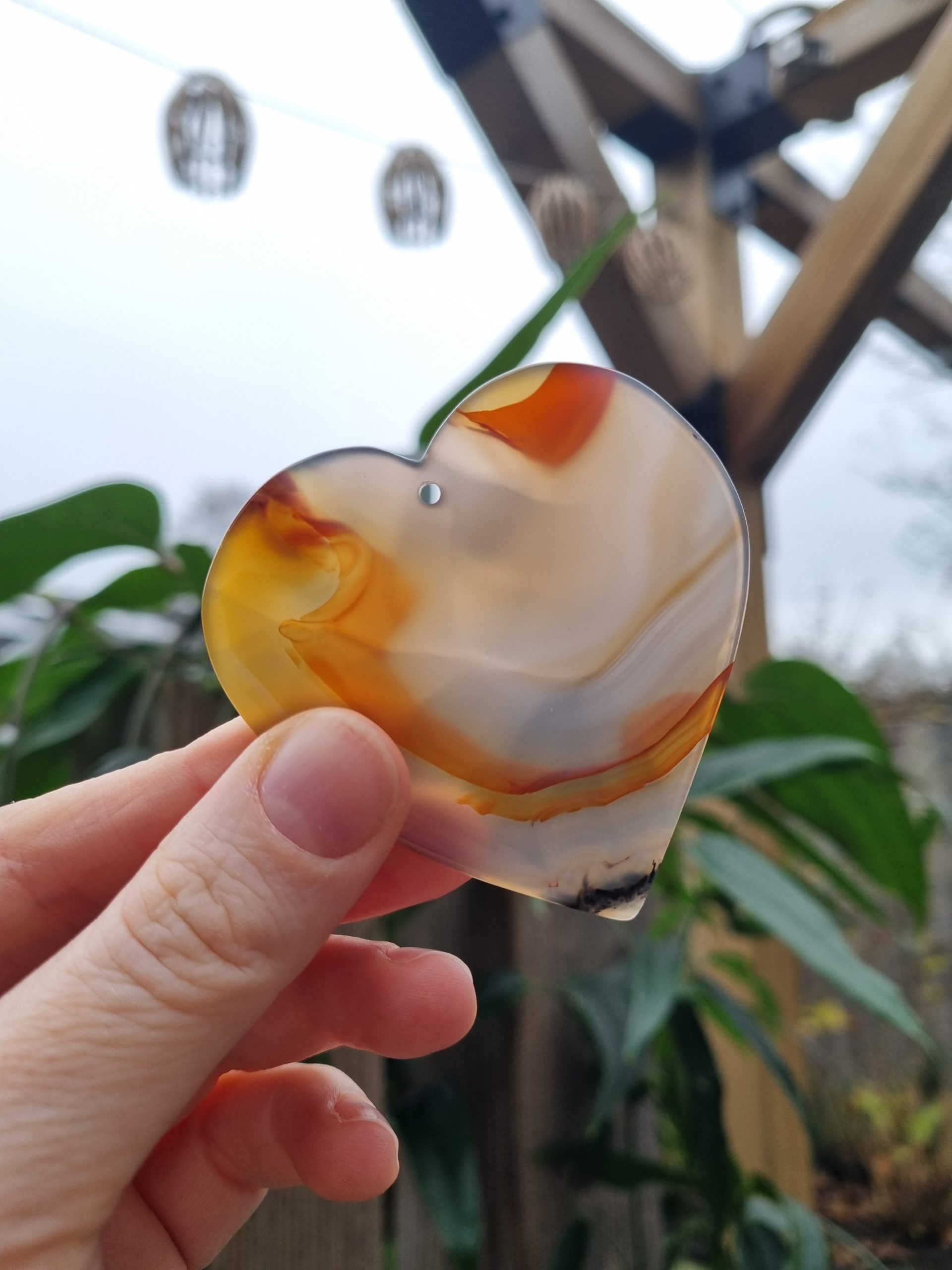 Agaat hart hanger - Afbeelding 4